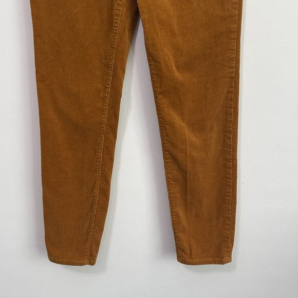 J Crew 9” High Rise Skinny Corduroy Pants 27 Button Fly Mustard Gold Stretch - Picture 2 of 10